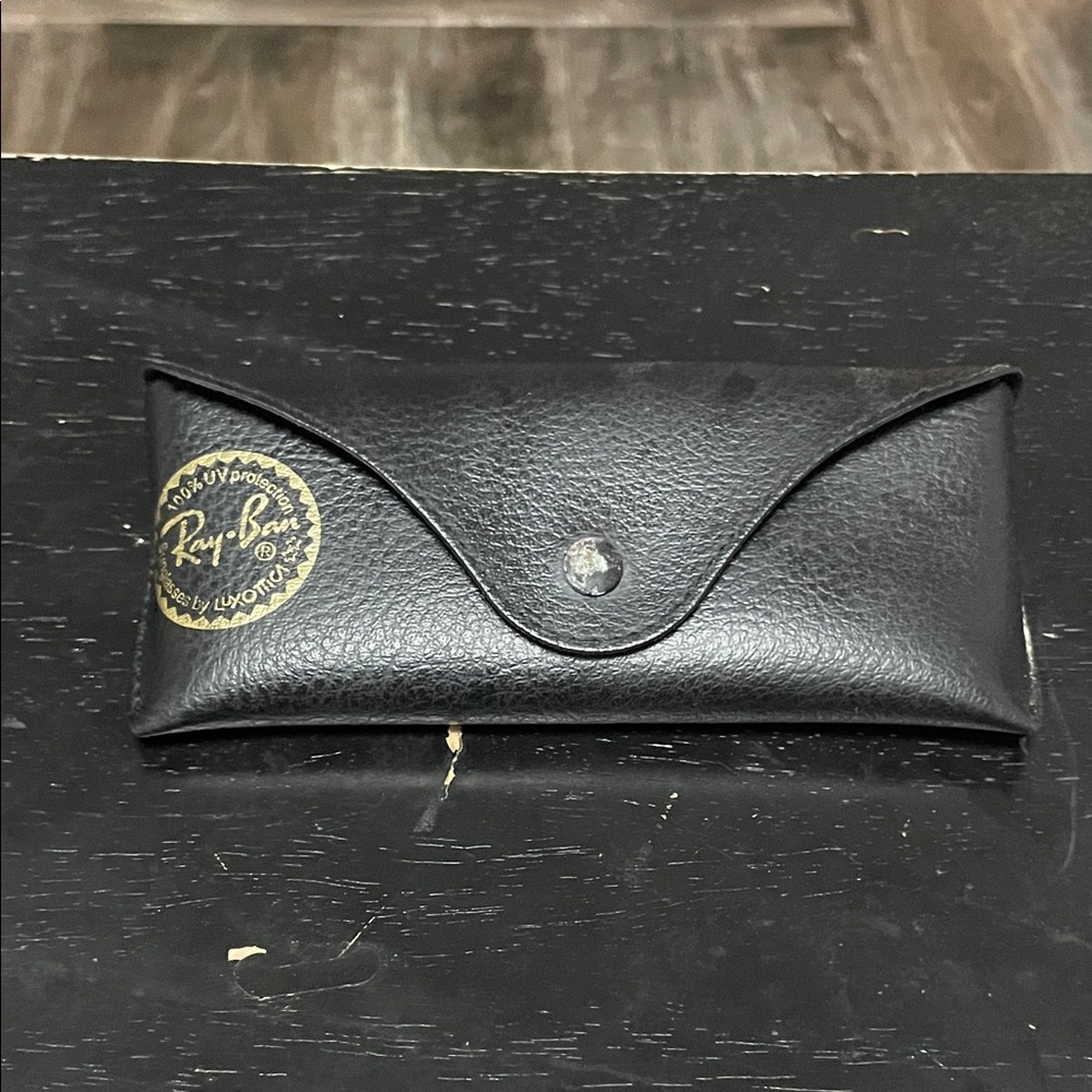 Ray-Ban Black Leather Eyewear Pouch